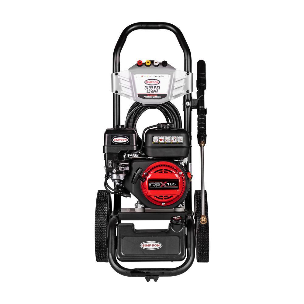 SIMPSON 3100 PSI at 2.3 GPM CRX 165 with OEM Technologies Axial Cam Pump Cold Water Premium Residential Gas Pressure Washer MS61222S