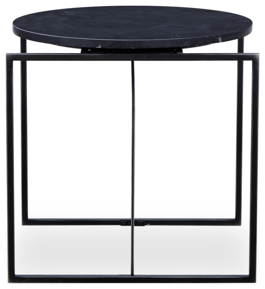 Adyan Side Table Black Marble   Transitional   Side Tables And End Tables   by V.S.D Furniture  Houzz