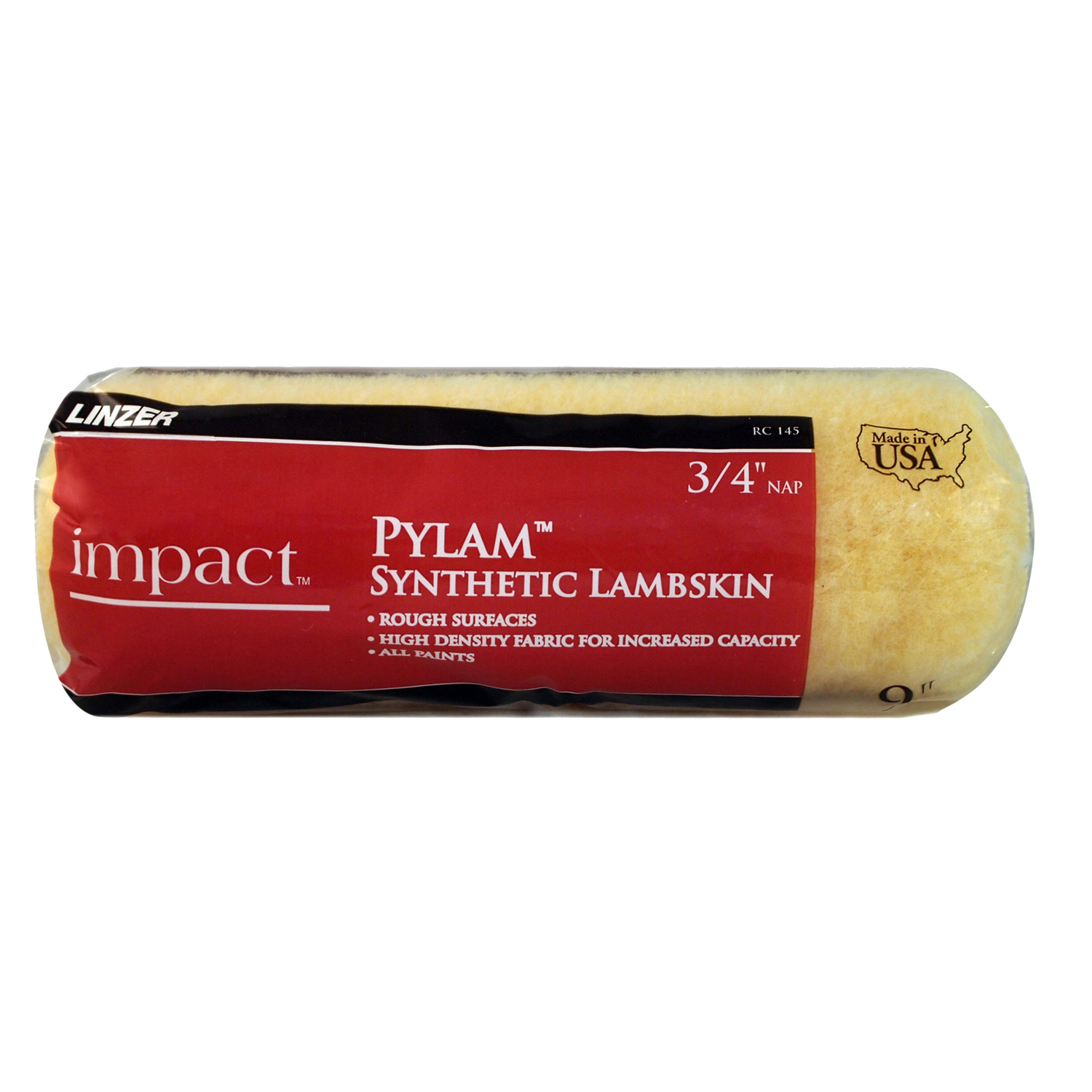 Linzer Impact Pylam Synthetic Lambskin 9 in. W X 3/4 in. Regular Paint Roller Cover 1 pk