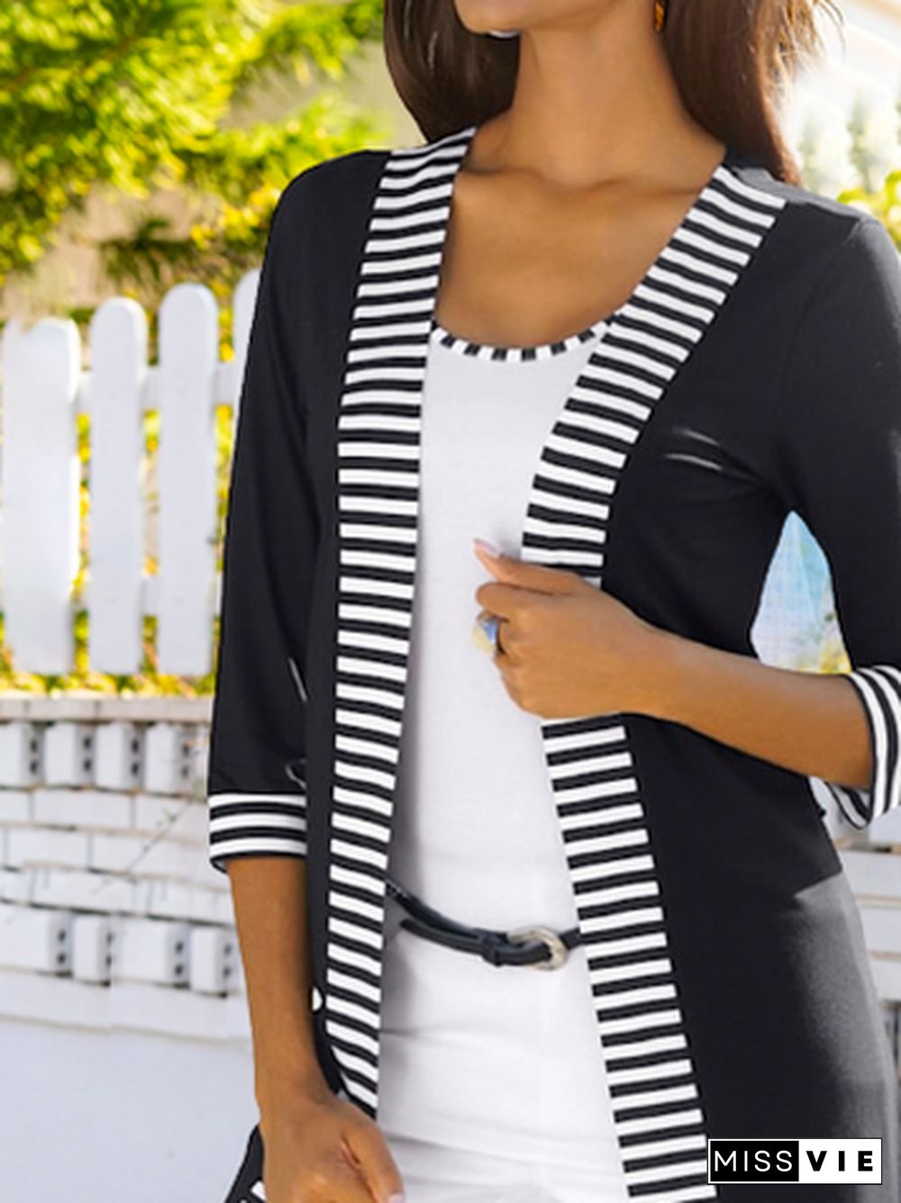 Casual Others Striped Other Coat