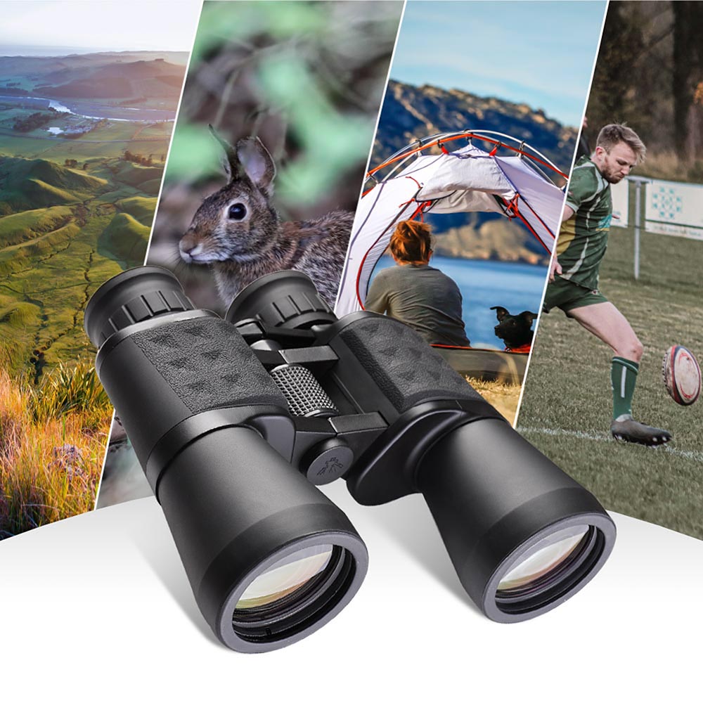 Yescom Hiking 50mm 10x Binoculars Wide Angle Waterproof Black