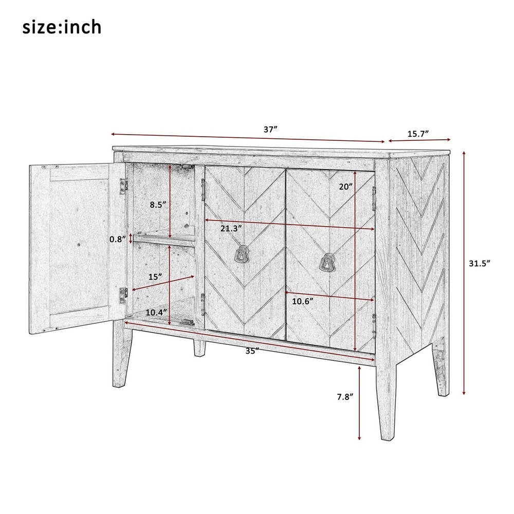 Merax Accent Storage Cabinet with Adjustable Shelf