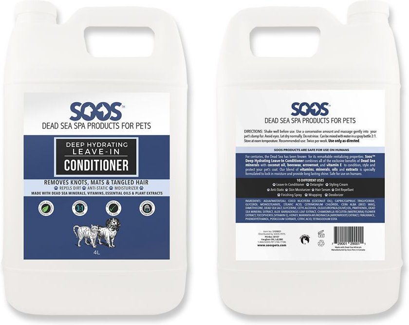 Soos Pets Deep Hydrating Leave-In Dog and Cat Conditioner