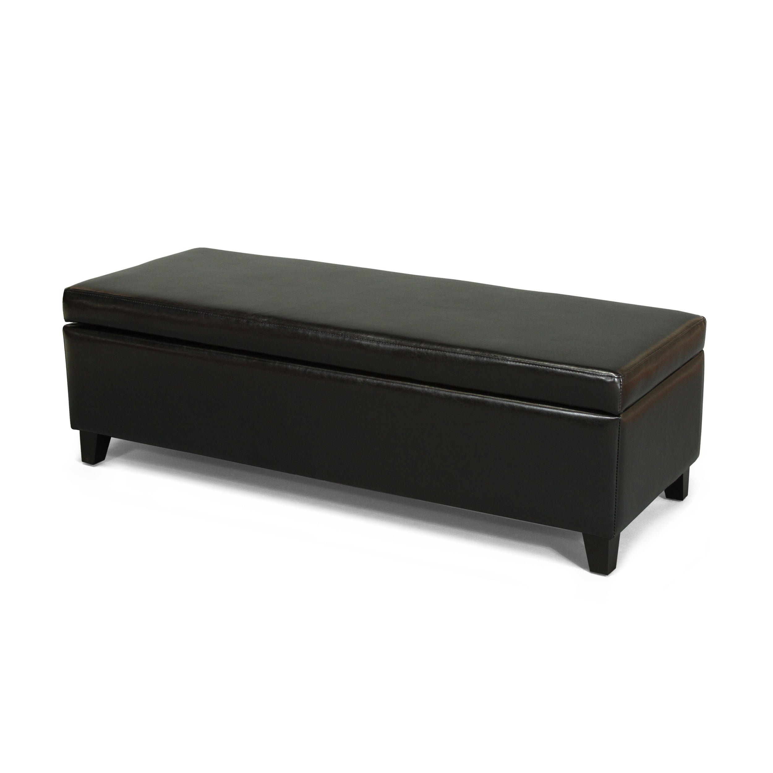 Stratford Leather Storage Ottoman Bench