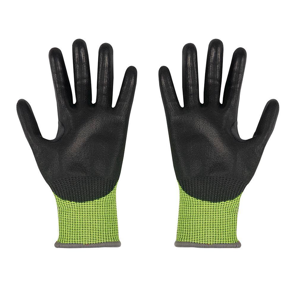 MW X-Large High Visibility Level 4 Cut Resistant Polyurethane Dipped Work Gloves (12-Pack) 48-73-8943B