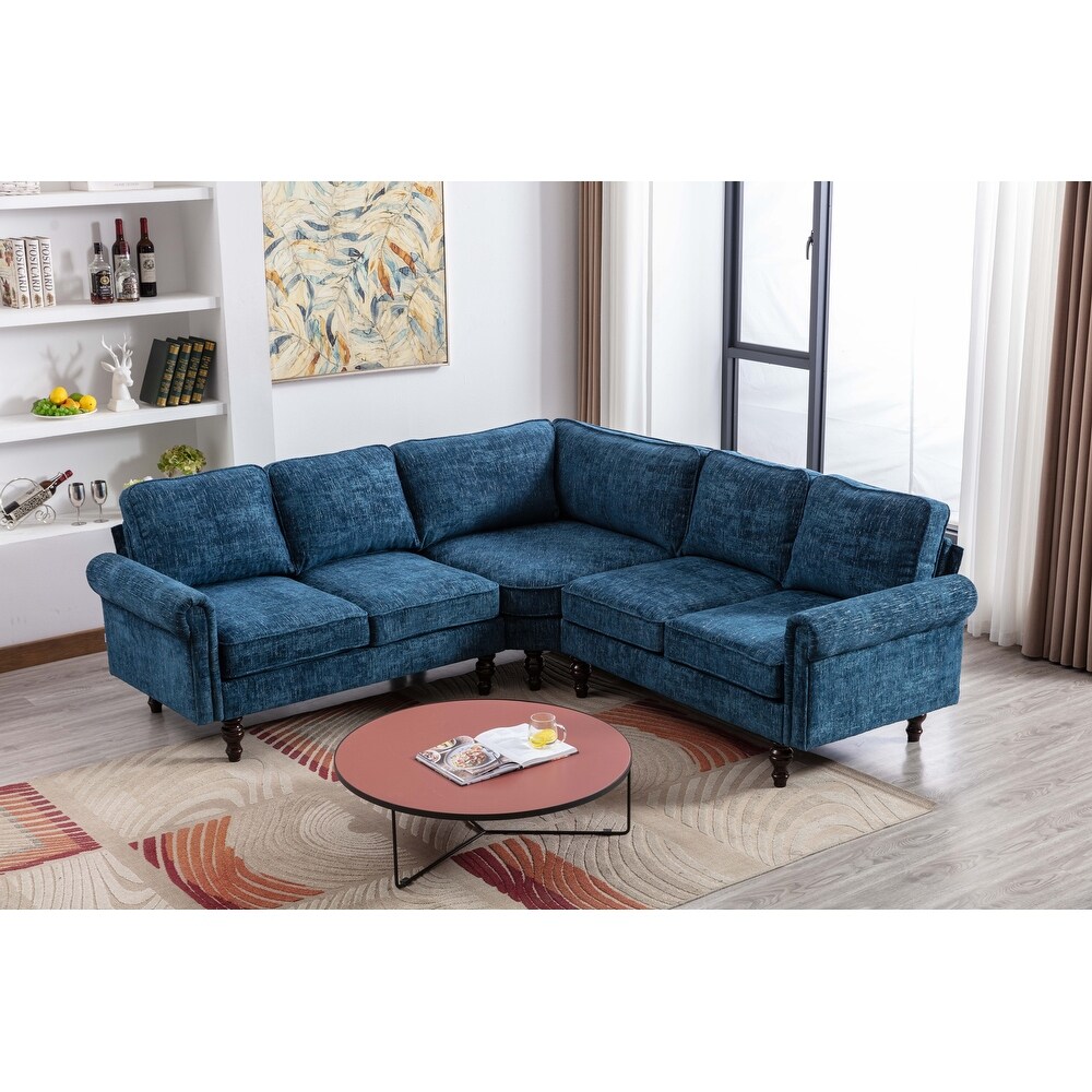 Chenille Fabric Sectional Sofa Living Room Sofa