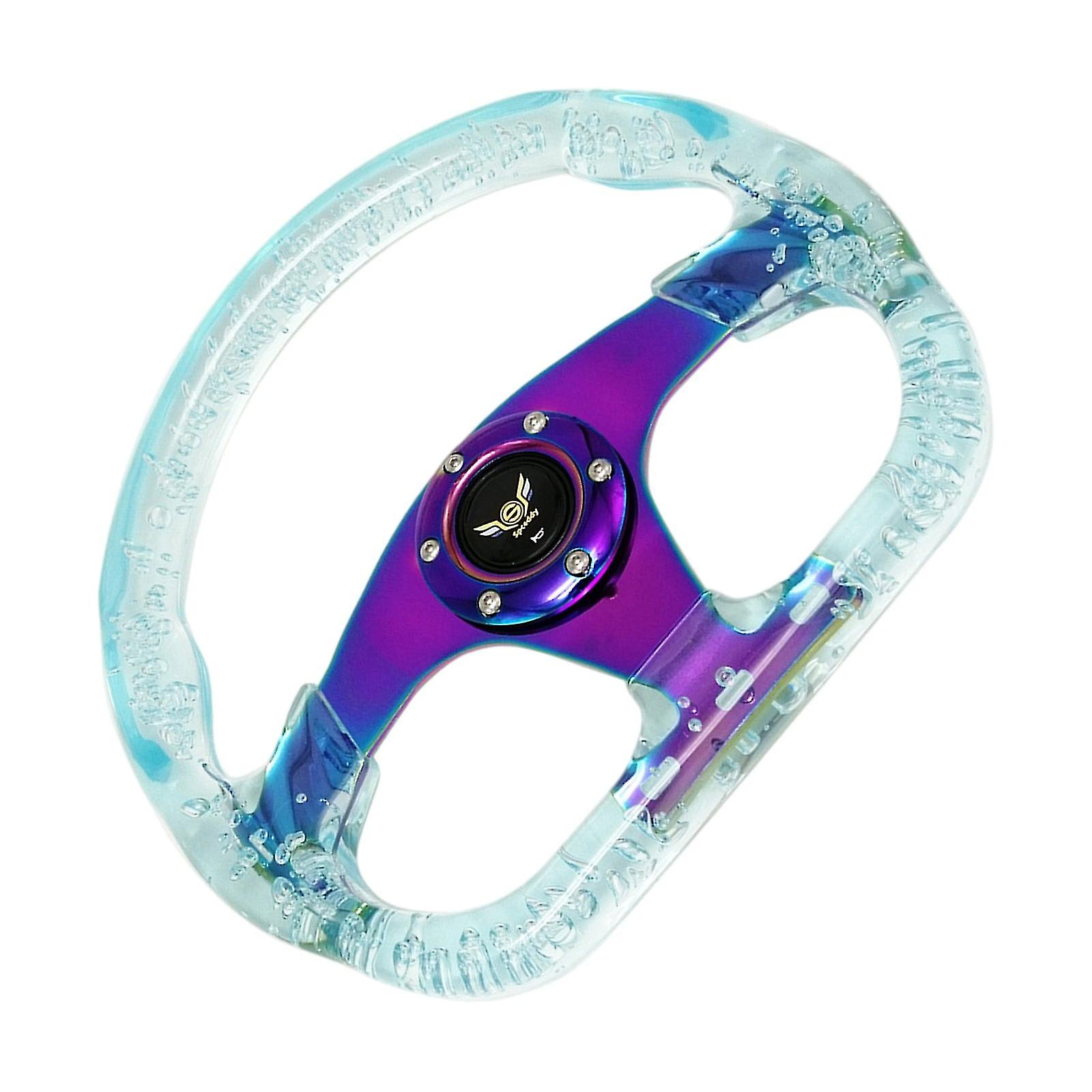 D Shaped 13 Inch Auto Acrylic Steering Wheel Drifting Steering Wheel Parts.