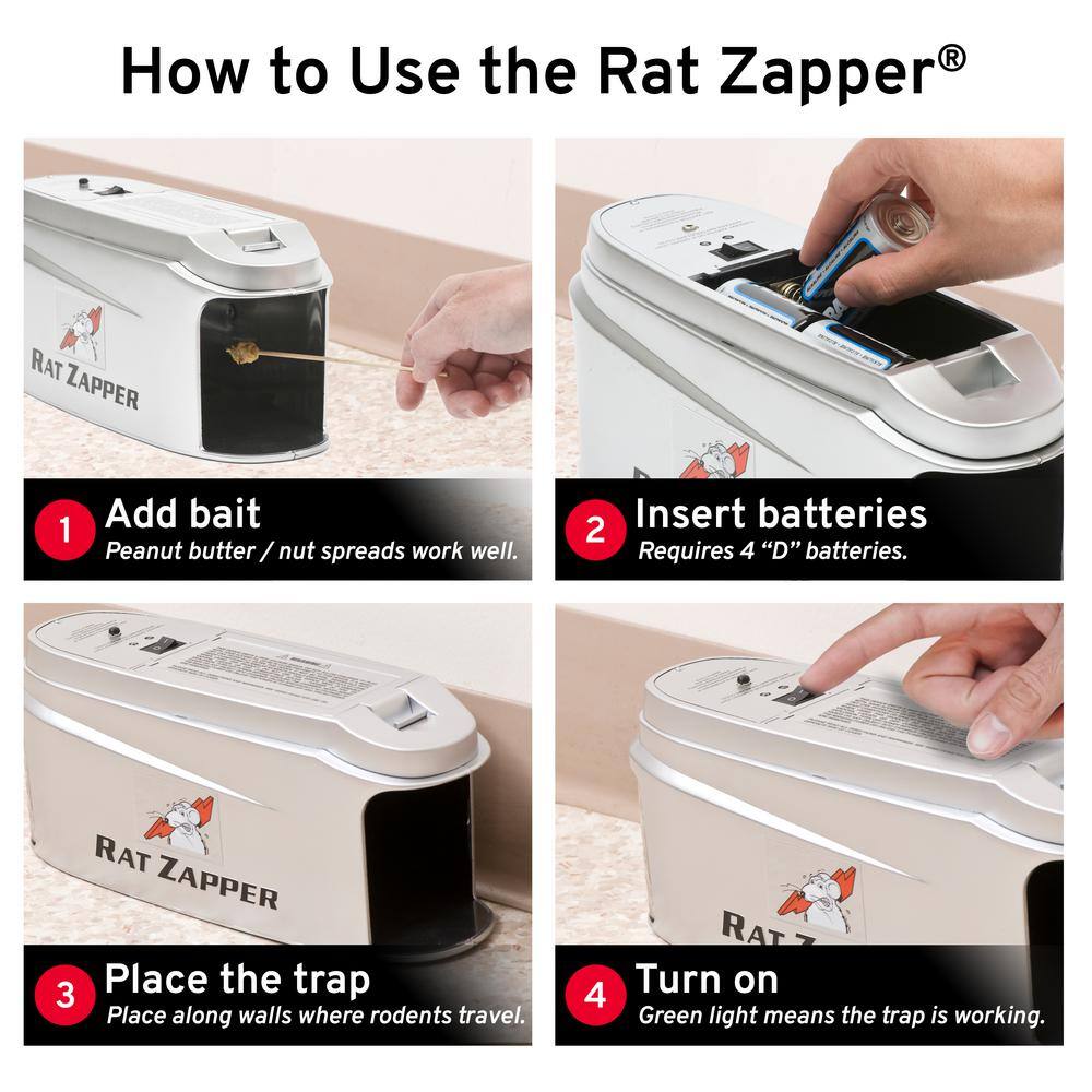 Rat Zapper Indoor Battery-Powered Ultra Rat and Mouse Trap RZU001-4