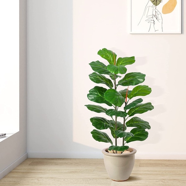 Artificial Tree Fiddle Leaf Fig Plants Faux Plant for Home Decor Indoor Outdoor Office