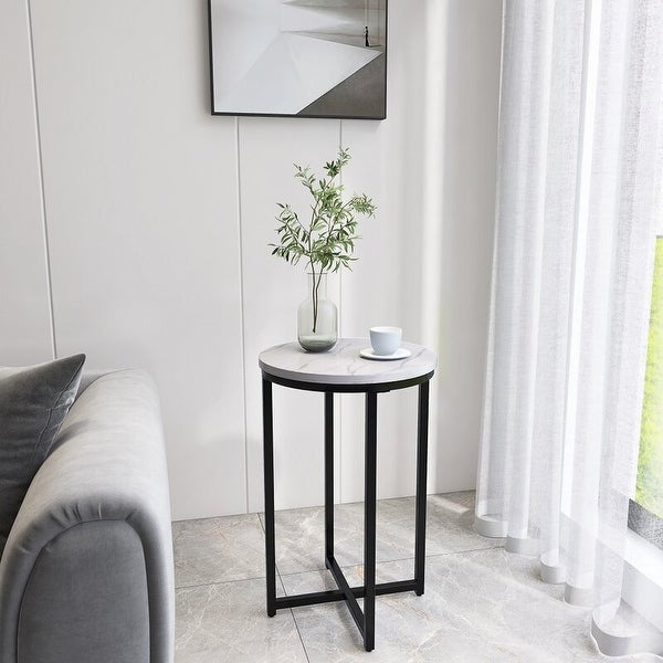 24.41'' Tall Cross Legs End Table