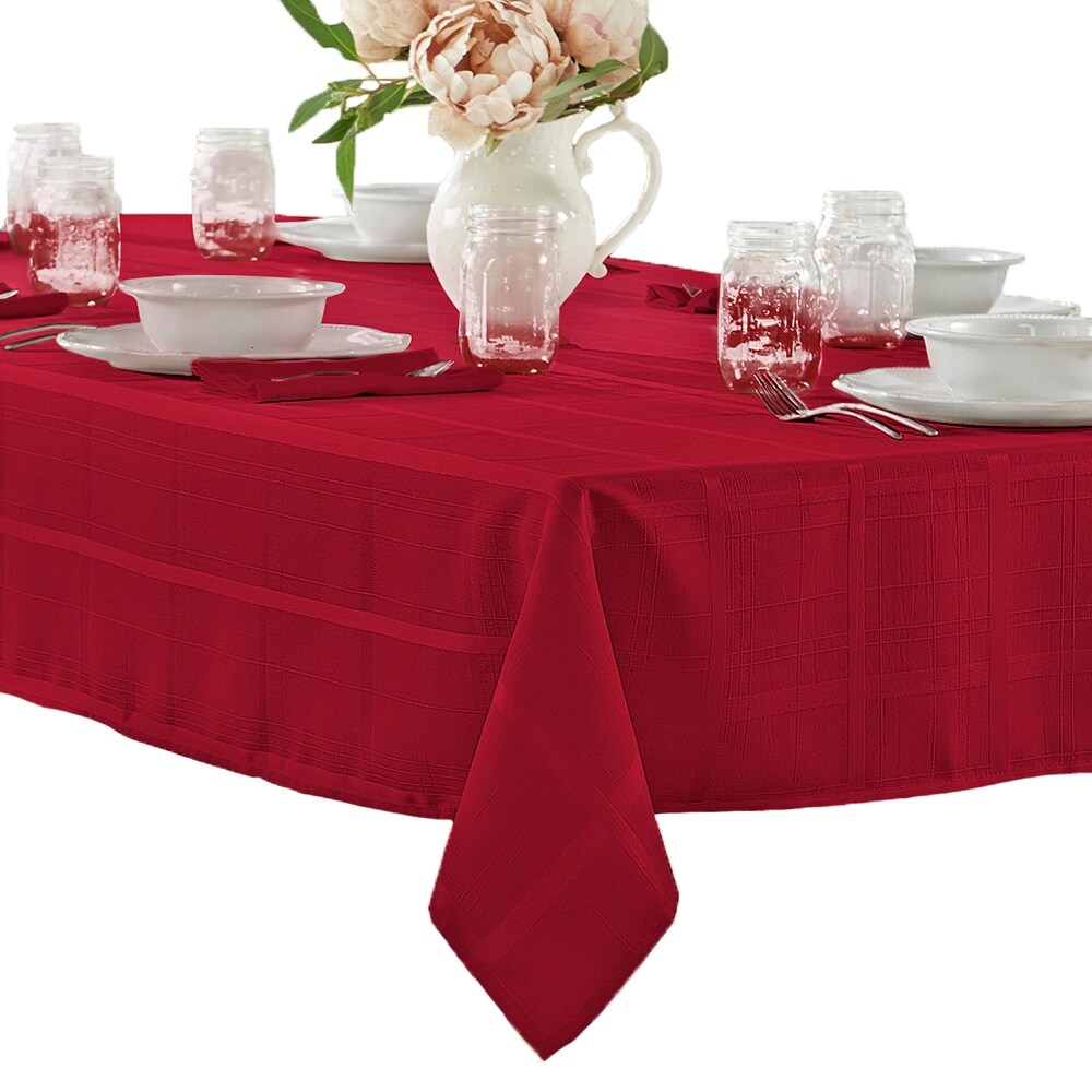 Elegance Plaid Jacquard Woven Tablecloth