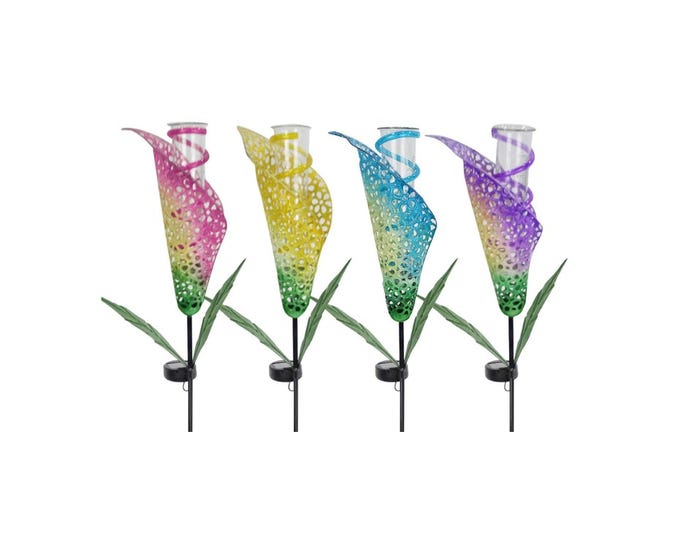 Alpine Calla Lily Garden Stake with Colored LED Lights - RGG387A