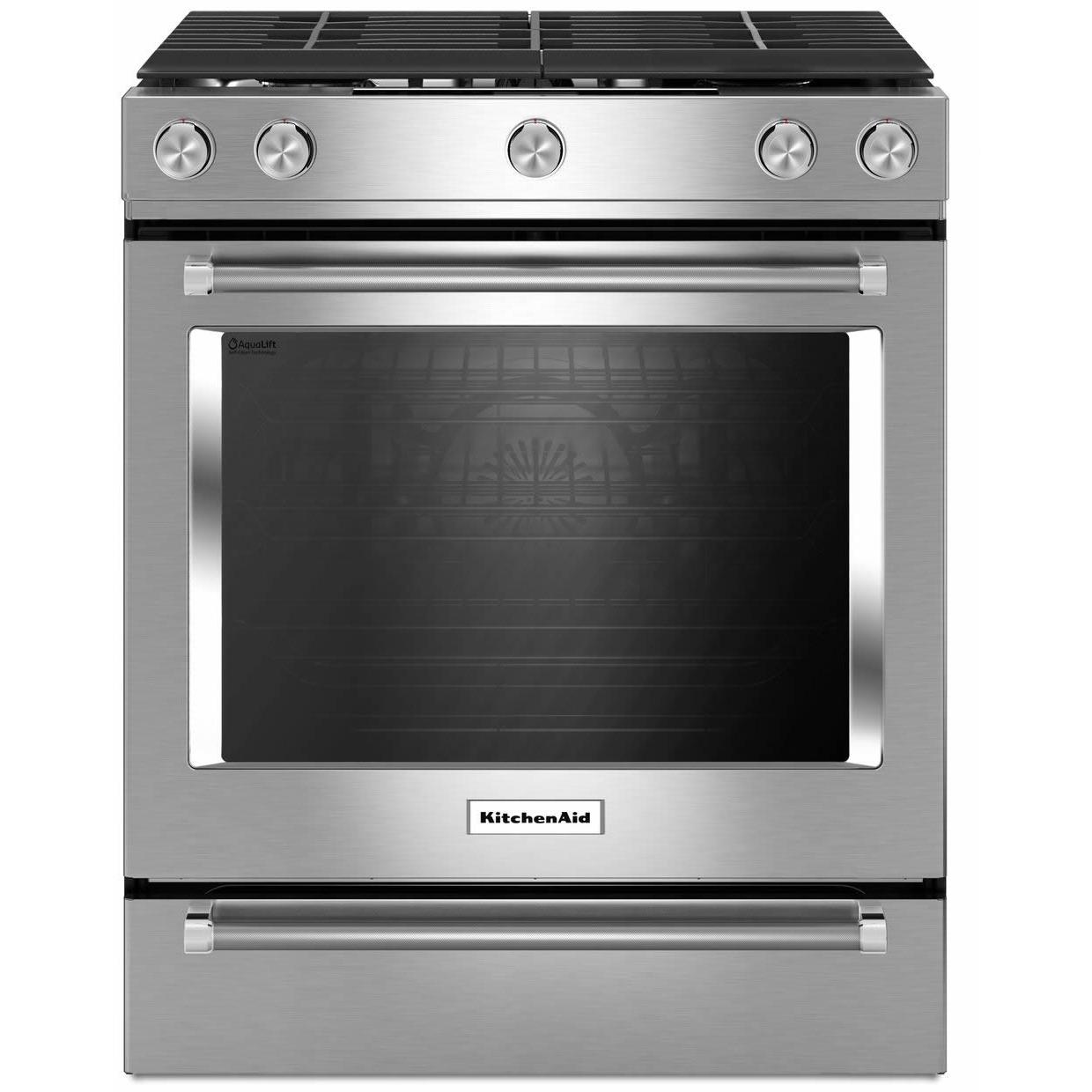 KitchenAid 30-inch Slide-In Gas Range KSGG700ESS