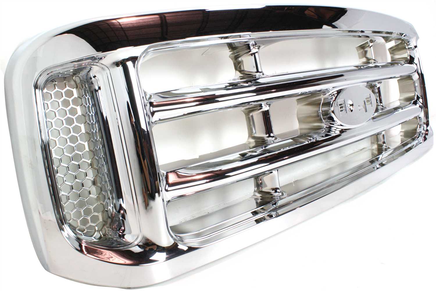 Grille Assembly Compatible With 1999-2004 Ford F-250 Super Duty F-350 Chrome Shell and Insert