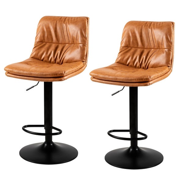 Bar Stool Chairs - 360 Swivel Adjustable-Set of 2