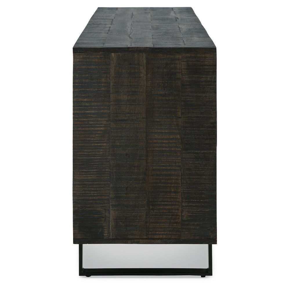 Signature Design by Ashley Kevmart Grayish Brown/Black Accent Cabinet   64\