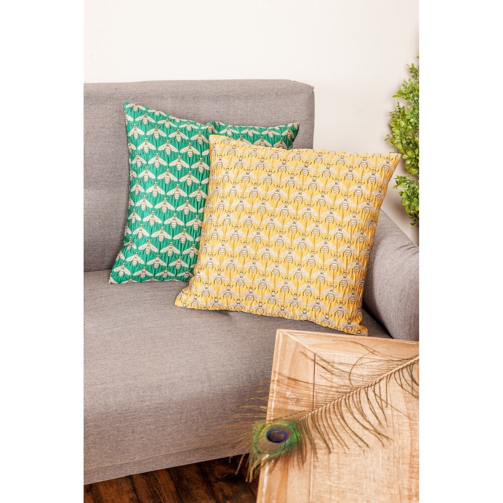 Modern 17 x 17 Inch Mustard Yellow Pillowcase