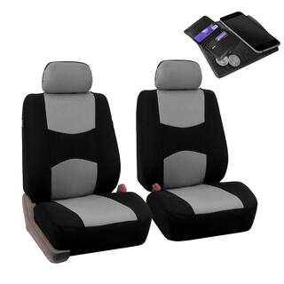 FH Group Flat Cloth 47 in. x 23 in. x 1 in. Front Set Seat Covers DMFB050GRY102