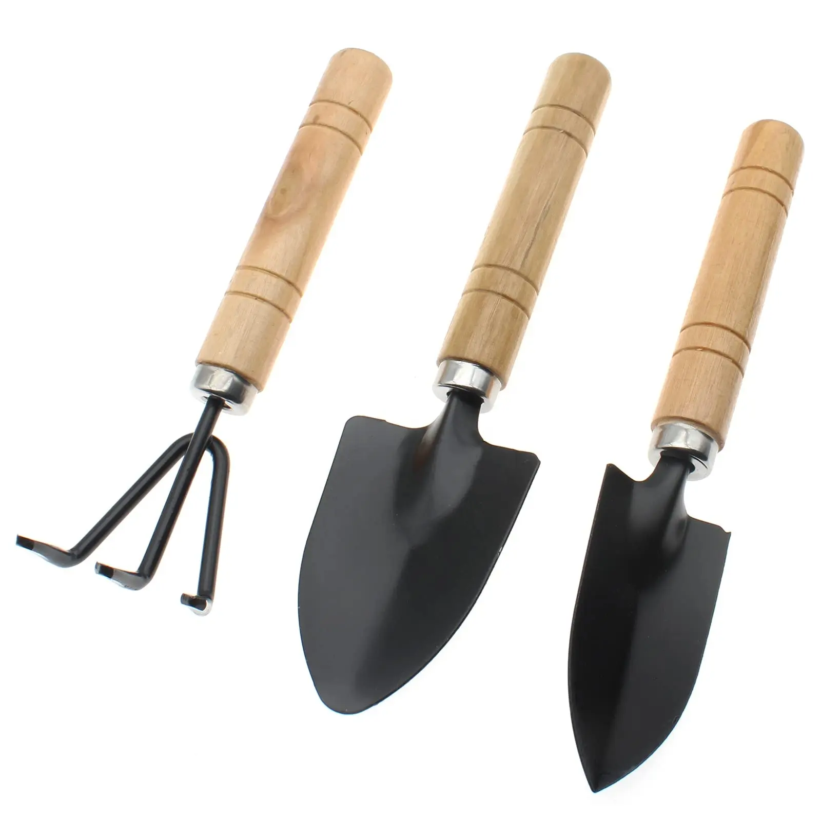 3PCS Hot sale  Metal / Wooden Mini Garden Tool Garden Hand Tools Trowel Cultivator