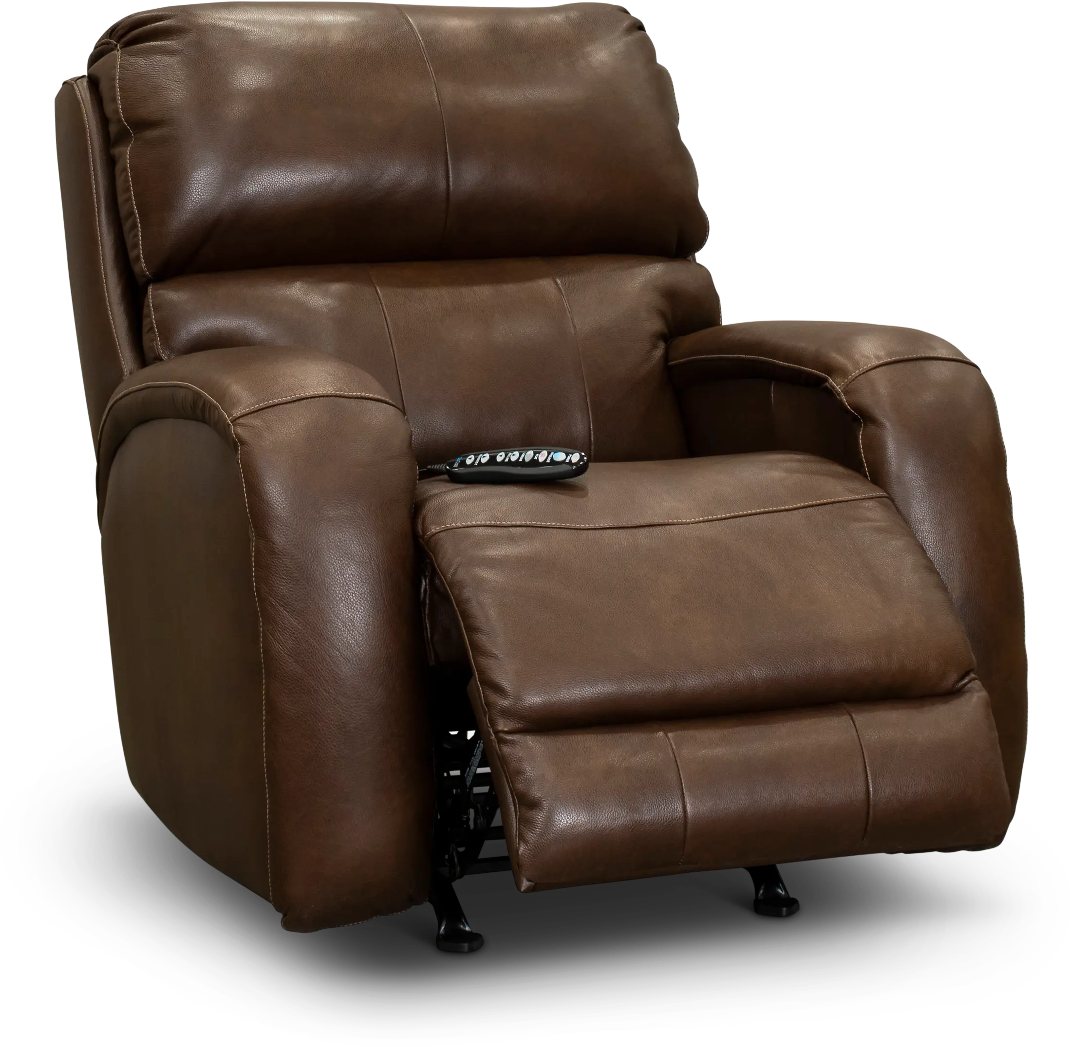 Fame SoCozi Hazelnut Leather-Match Rocker Power Recliner