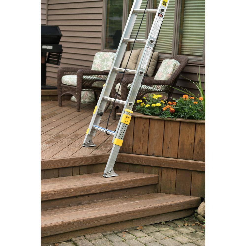 Werner 24 ft. Aluminum D-Rung Equalizer Extension Ladder with 250 lb. Load Capacity Type I Duty Rating D1824-2EQ