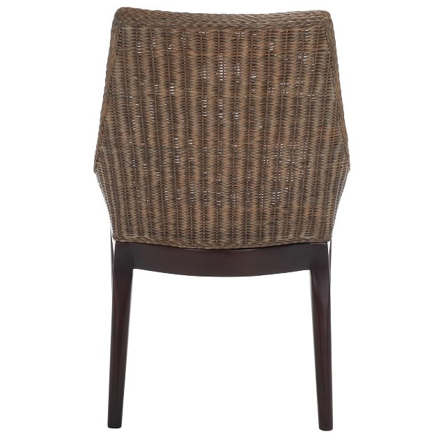 Franco Sloping Chair Brown White Wash white Safavieh