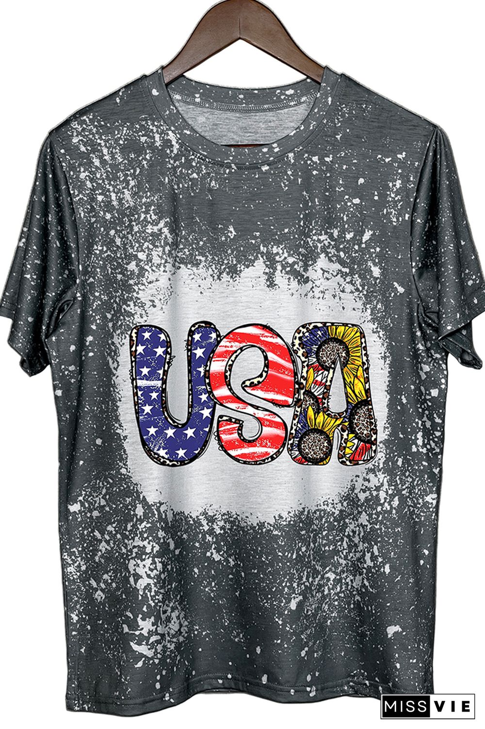 USA Patriotic Sunflower Graphic Tee Wholesale