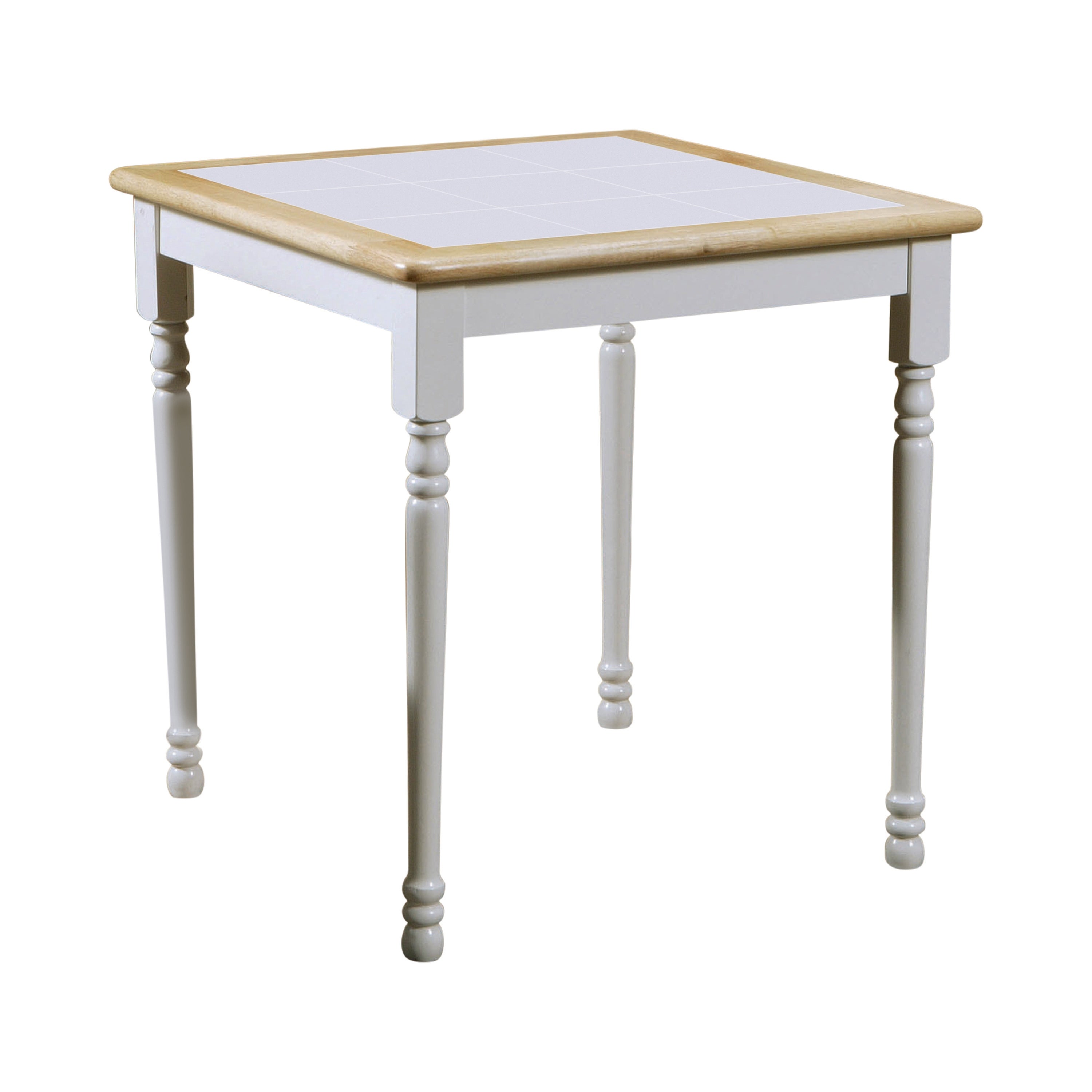 Wilmar Way Natural Brown and White Square Dining Table