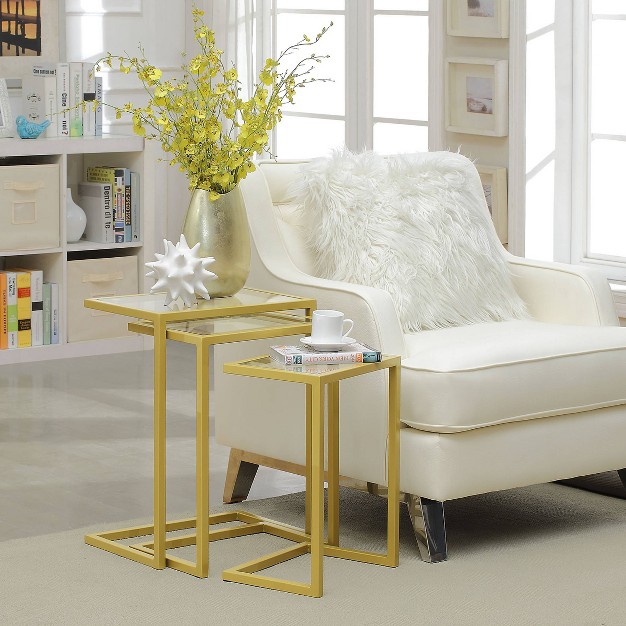 Emil Nesting Table Set Gold Carolina Chair amp Table