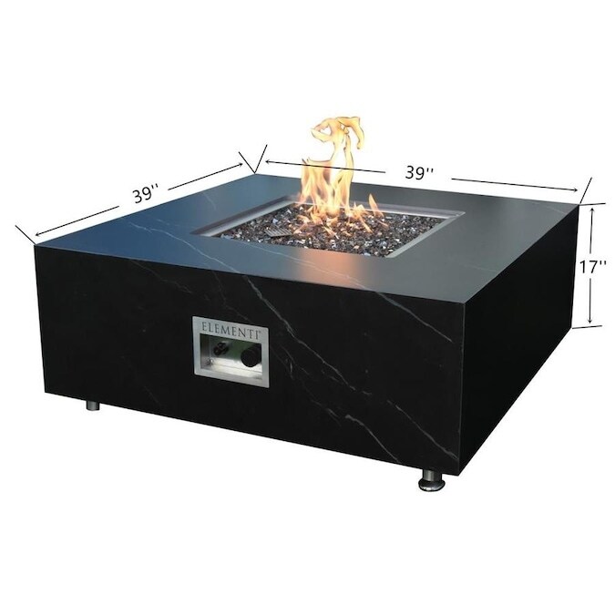 Elementi Sofia Outdoor Marble Porcelain Fire Pit 39\