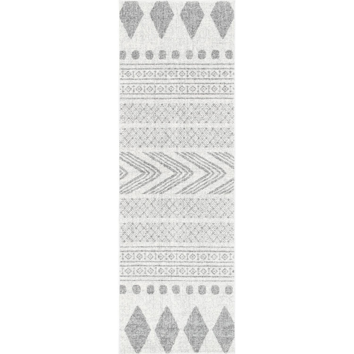 nuLOOM Shaina Tribal Runner Rug 28242 8  x 88242 Gray  Crowdfused