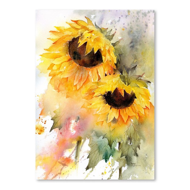 Americanflat Farmhouse Botanical Sunflower Duo By Rachel Mcnaughton Poster Art Print