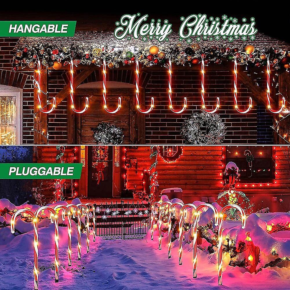 Solar Christmas Candy Cane Light Outdoor Waterproof Christmas Day Light Led Home Garden Passage Courtyard Lawn Decoration Light