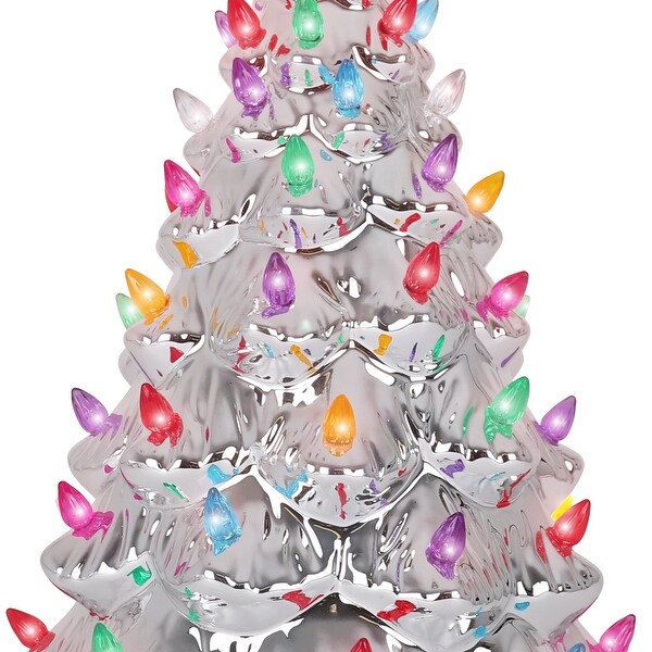 Silver Ceramic Christmas Tree