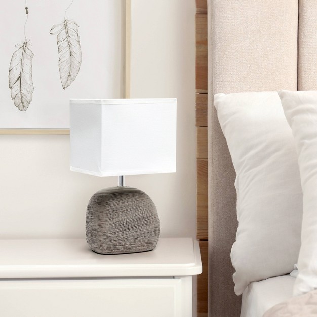 Bedrock Ceramic Table Lamp Brown Simple Designs