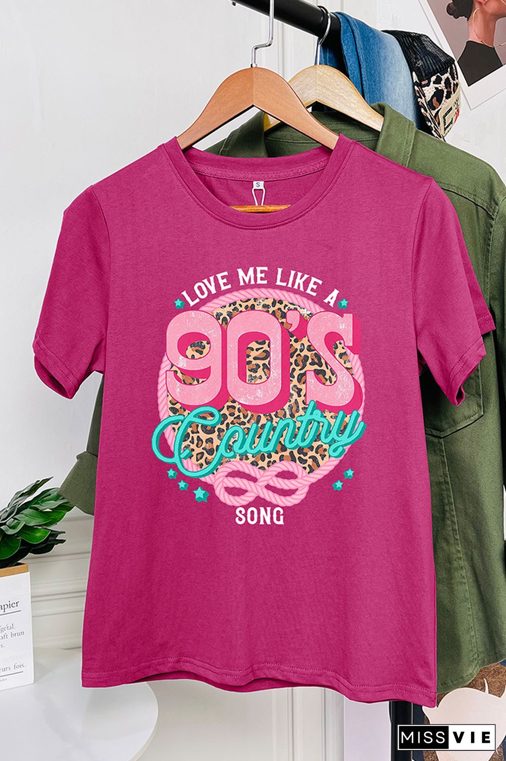 Love Me Like A 90's Country Song Short Sleeve Graphic Tee Wholesale