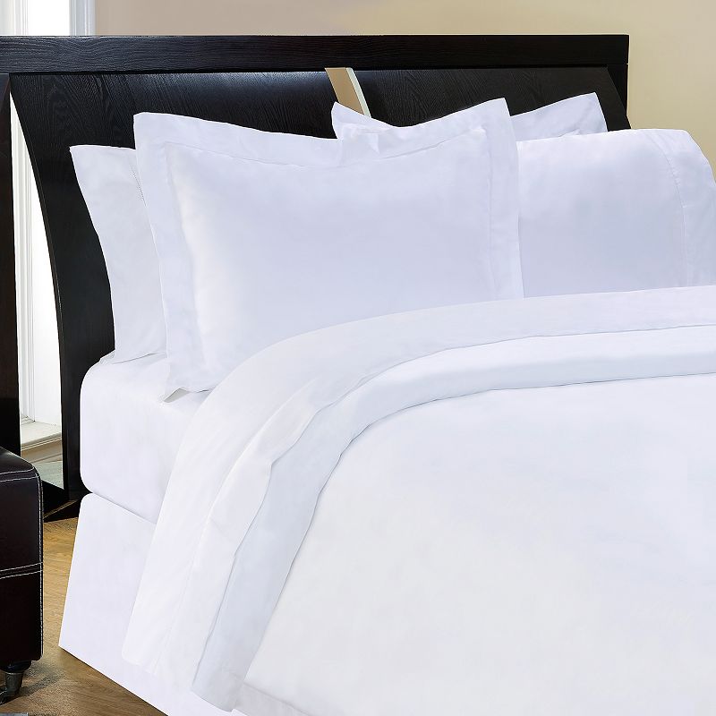 Pointehaven 400-Thread Count Combed Cotton Sateen Duvet with Shams