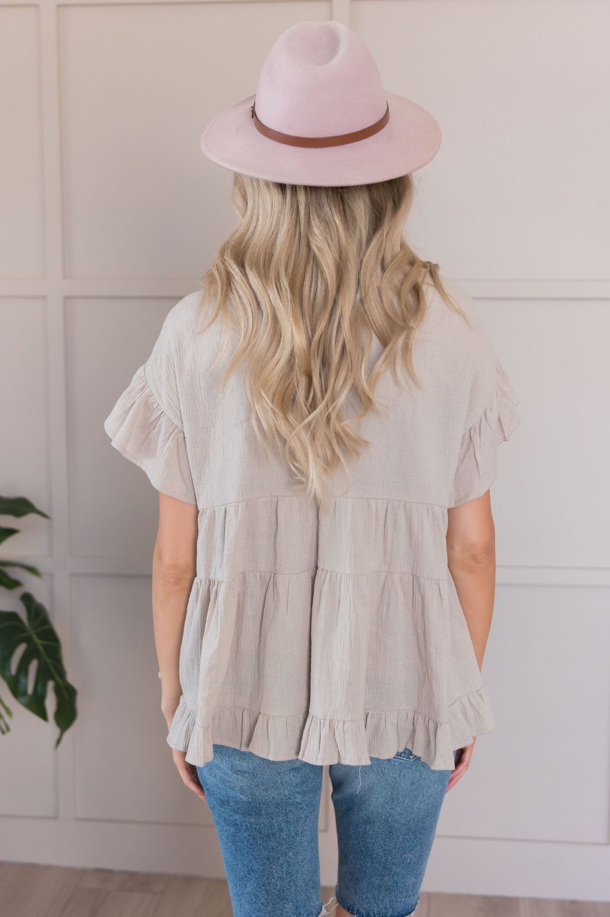 Oh So Thoughtful Modest Tiered Blouse