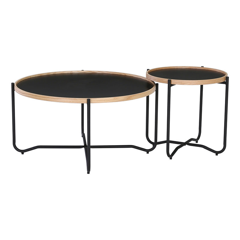 TANIX Side Table - Round - Black