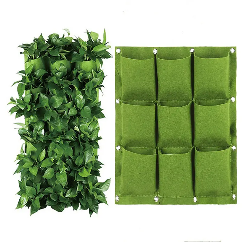 Nonwoven Fabric Wall Hanging Planter Bag Planting Bag Vertical Felt Garden Plant Grow Container Bags Felt Customized Fabric Pcs