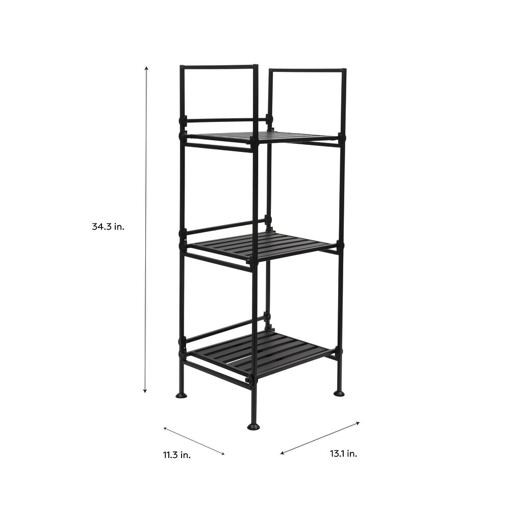 Organize It  3 Tier Square Shelving Tower   13 x 11 x 34\