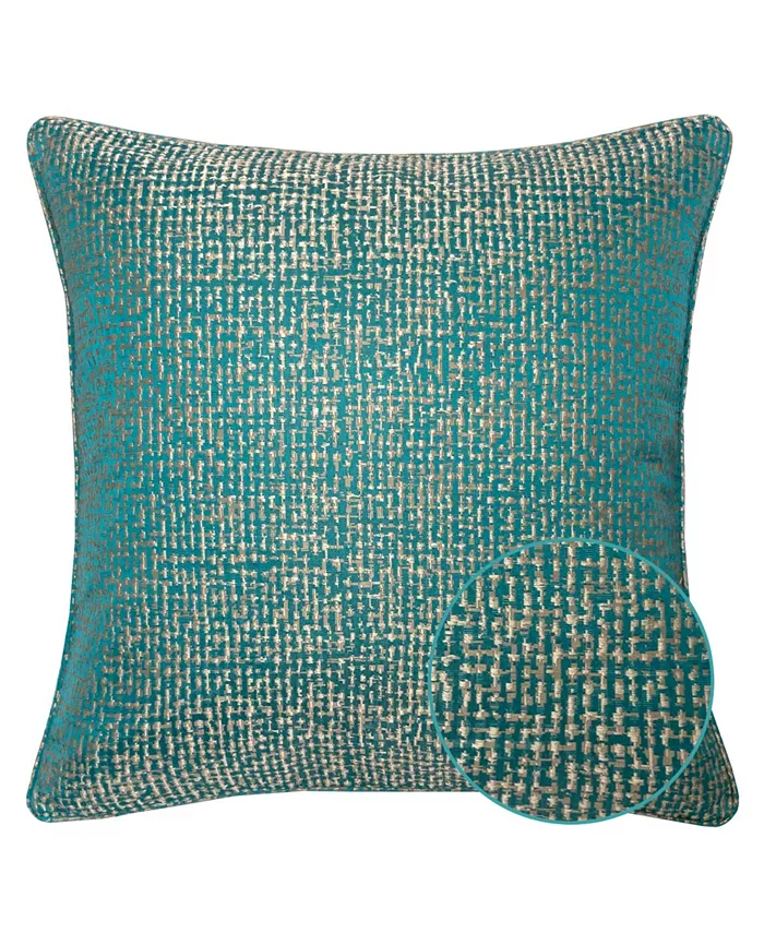 Homey Cozy Chloe Jacquard Plaid Throw Pillow， Houndstooth