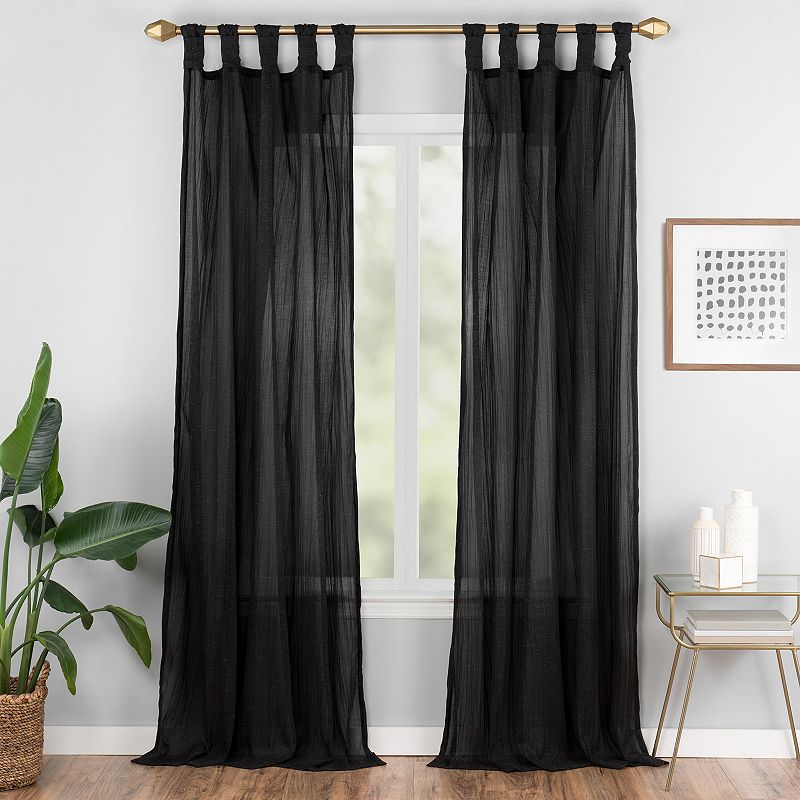 Vue Elements 1-panel Priya Semi-Sheer Window Curtain