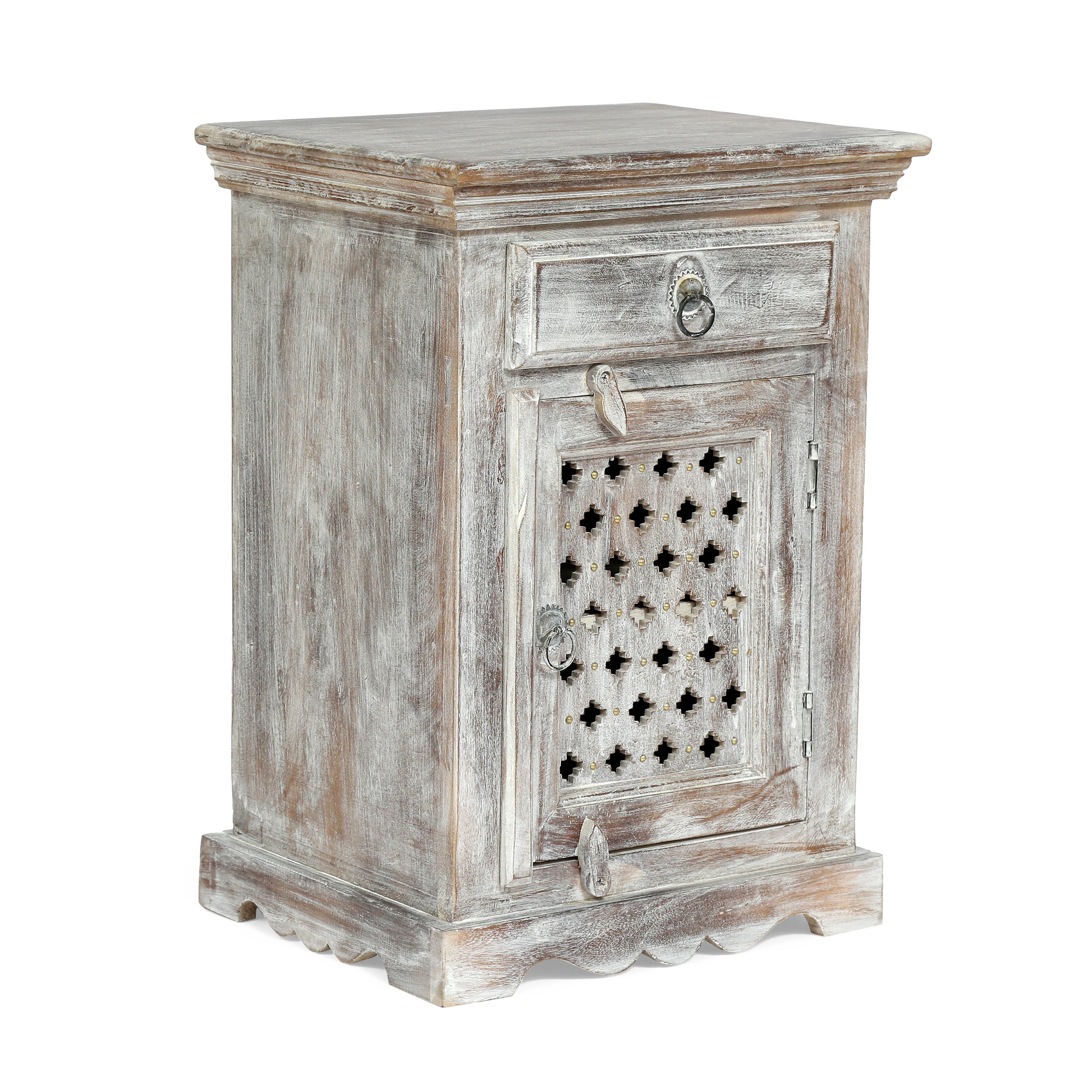 Chaves Handcrafted Boho Mango Wood Nightstand