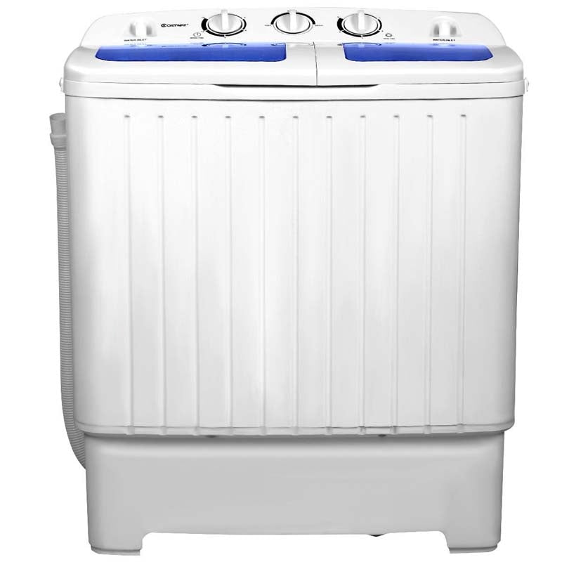 17.6 LBS Portable Washing Machine, Twin Tub Spin Top Load Washer Dryer Combo for RV Dorm Apartment