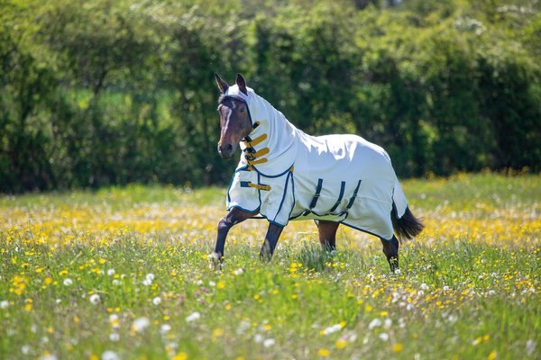 Shires Equestrian Products Sweet-Itch Combo Horse Fly Sheet， White