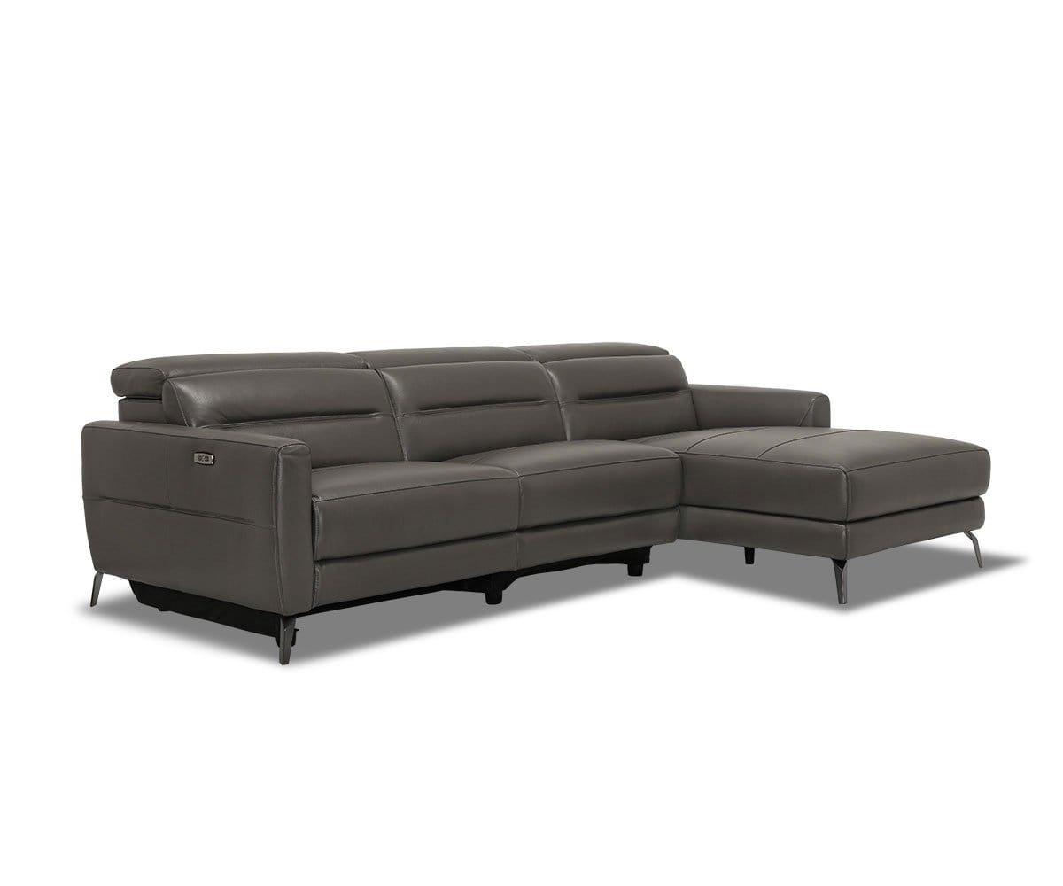 Vetali Leather Power Reclining Right Sectional