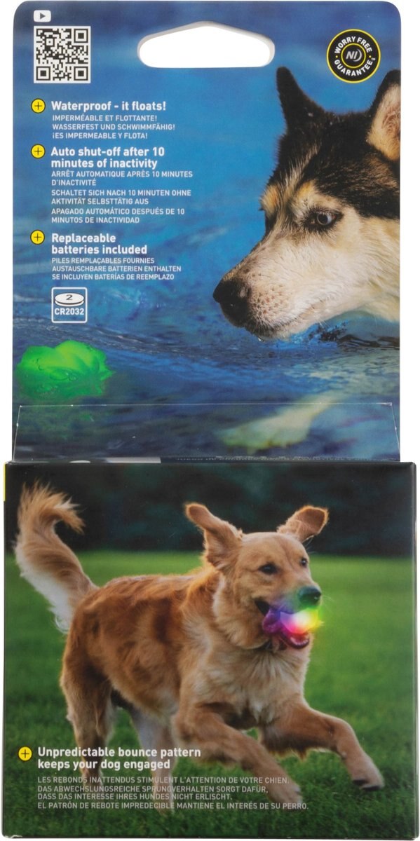 Nite Ize GlowStreak Wild LED Ball-Disc-O Dog Toy