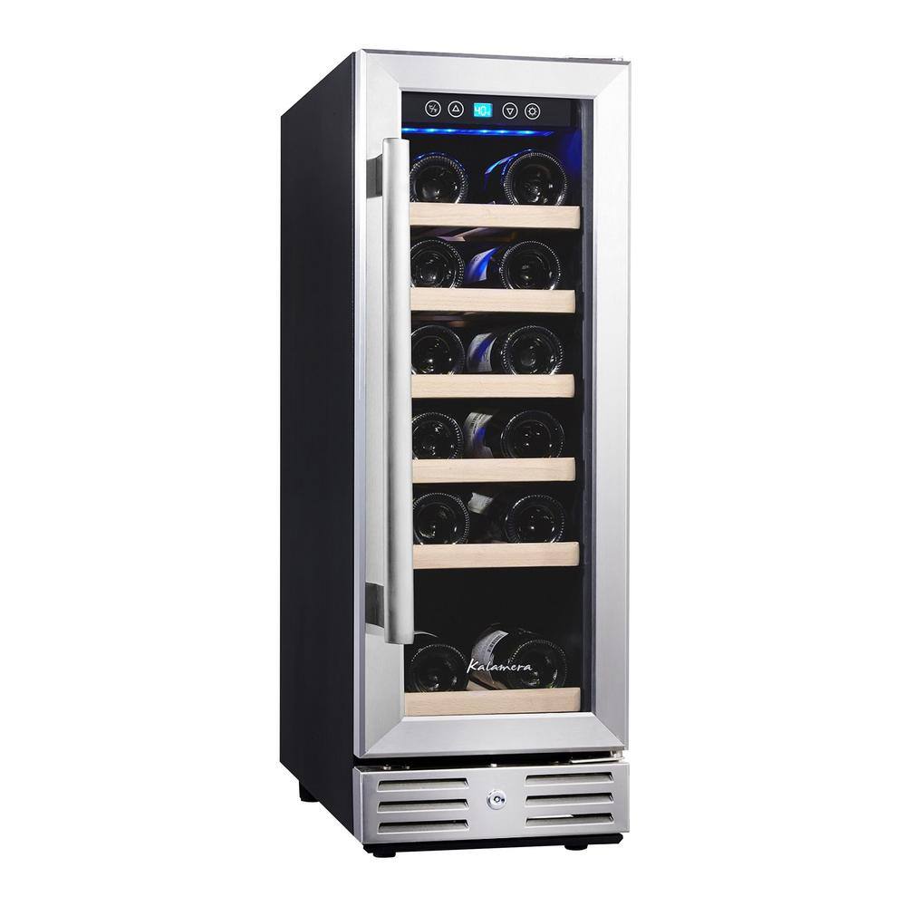 Kalamera 12 in. Built-in 18 Bottle Wine Cooler with Touch Control KRC-18SZB