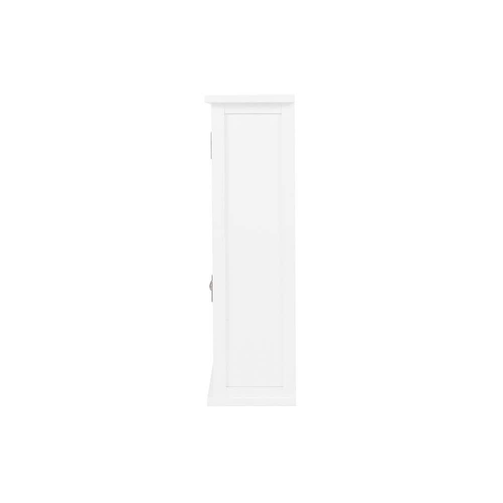 Alaterre Furniture Coventry 27 in W Wall Cabinet with Two Doors and Open Shelf in White